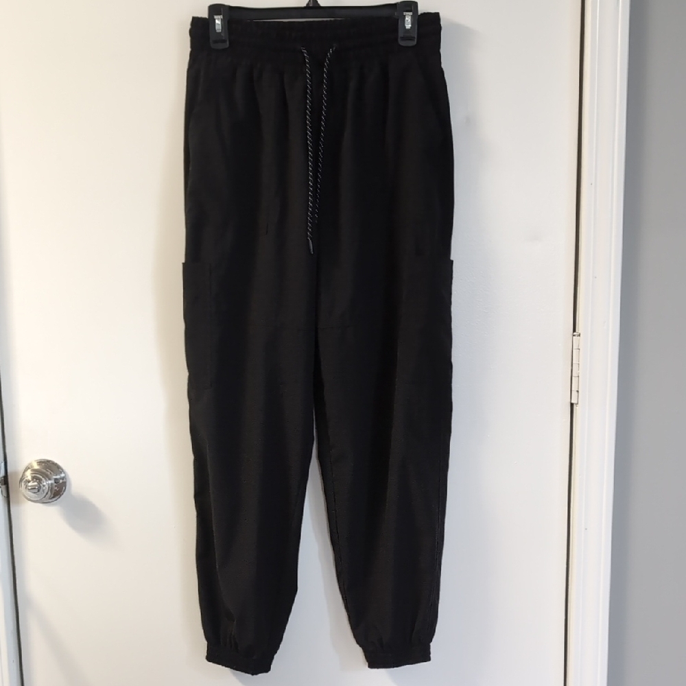 Women's Black Joggers with Drawstring